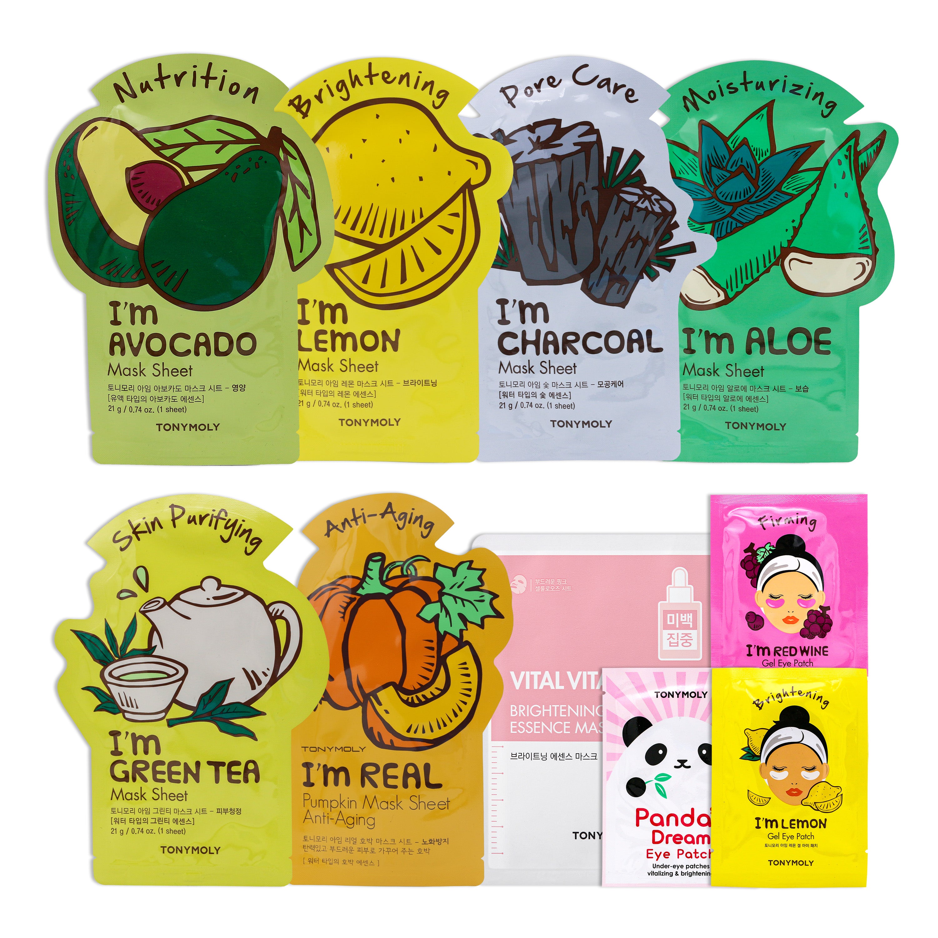 TONYMOLY Best Sellers Sheet Mask Bundle | Korean Skin Care