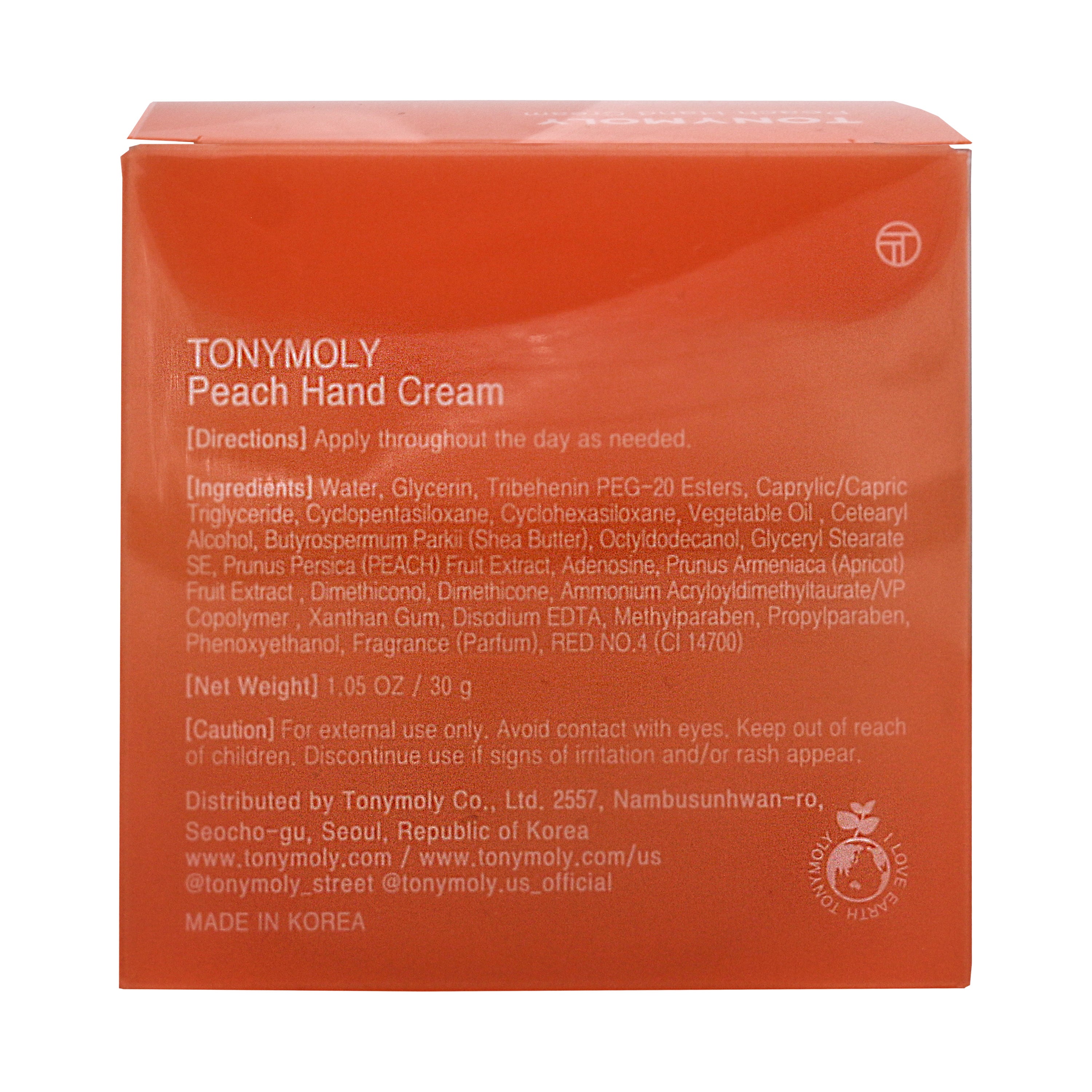 TONYMOLY Peach Punch Hand Cream | Korean Skin Care