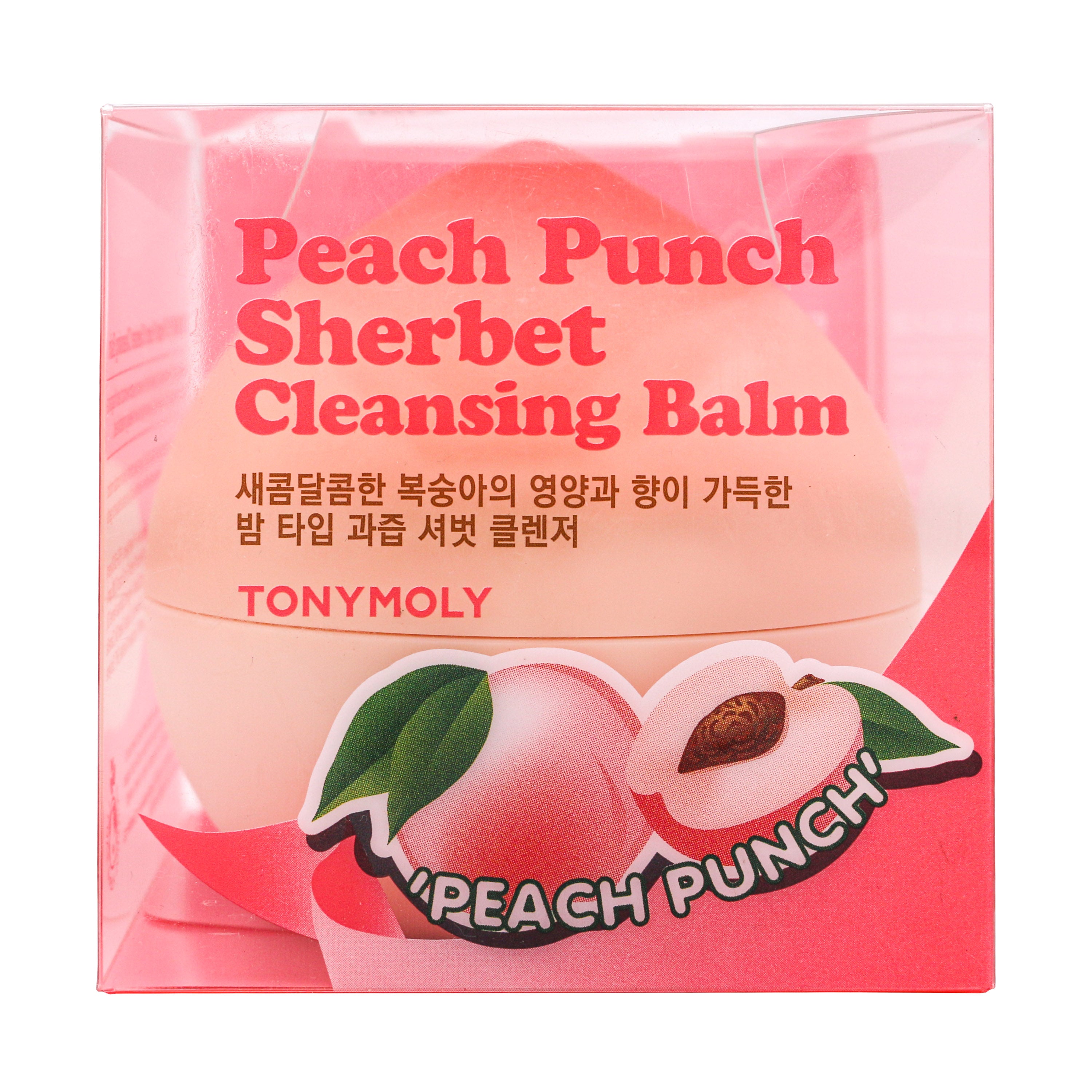 TONYMOLY Peach Punch Sherbet Cleansing Balm 80g | Korean Skin Care