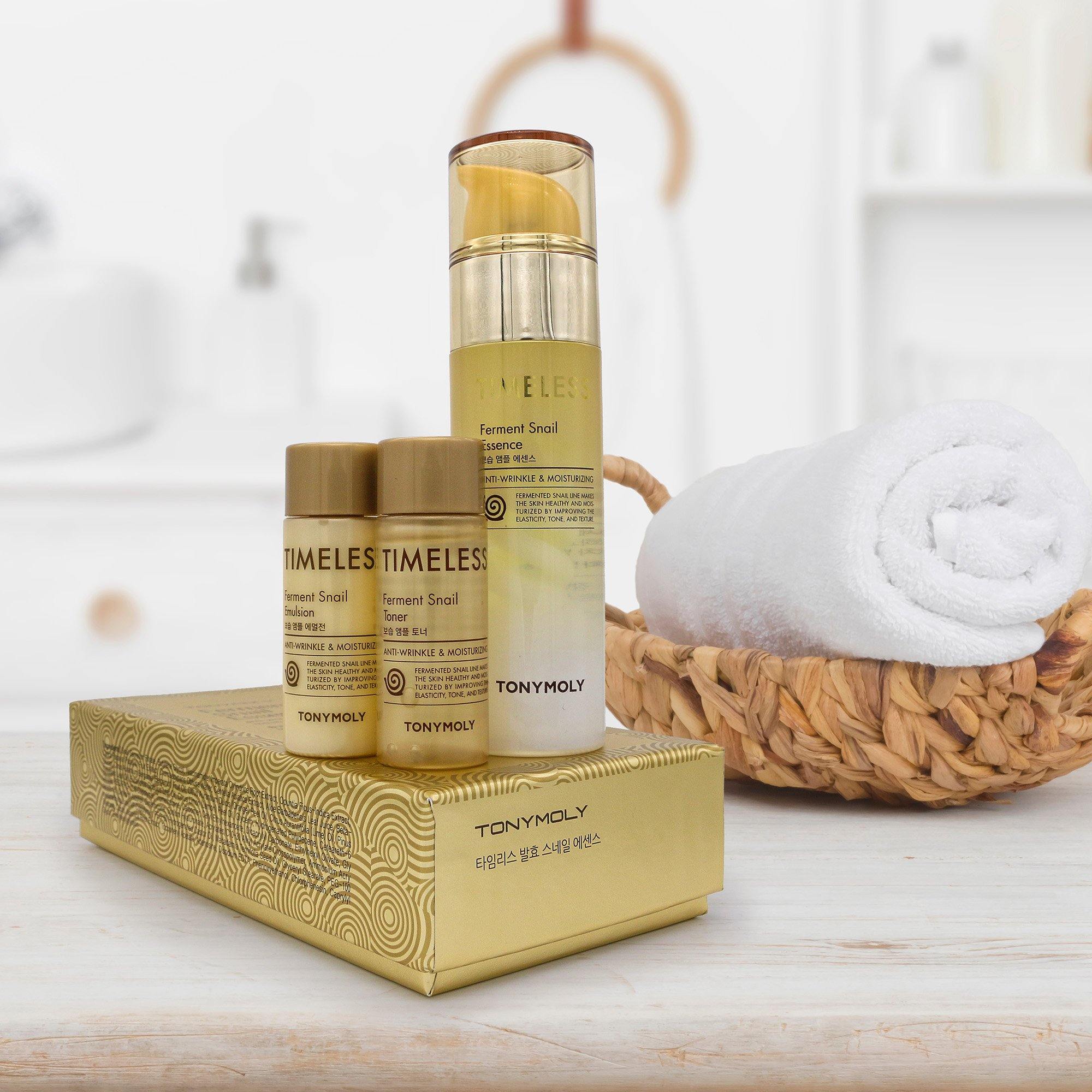 TONYMOLY TIMELESS FERMENT SNAIL ESSENCE BUNDLE - TONYMOLY OFFICIAL