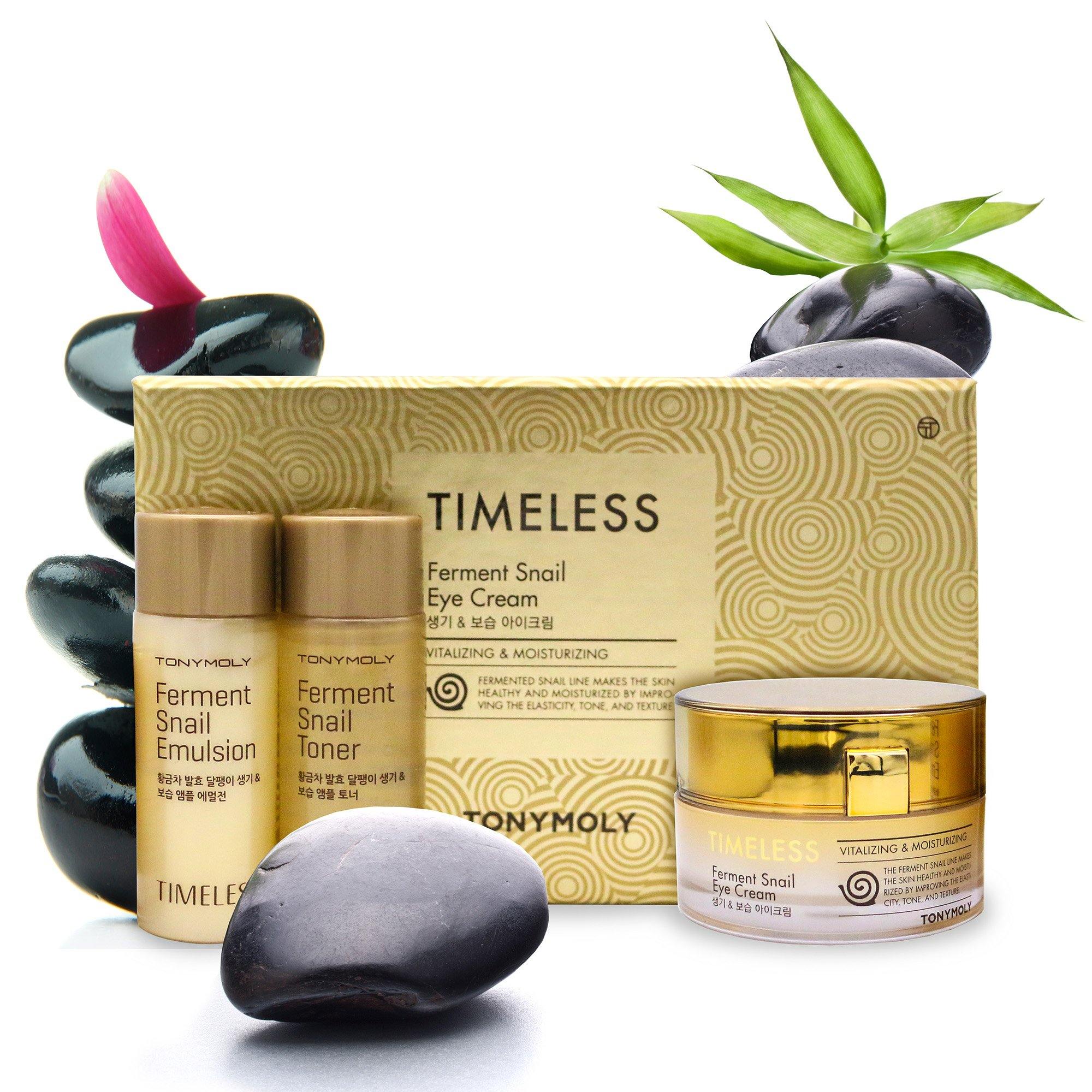 TONYMOLY Timeless Ferment Snail Eye Cream (Includes Free 20ml Ferment Snail Toner & 20ml Ferment Snail Emulsion) - TONYMOLY OFFICIAL