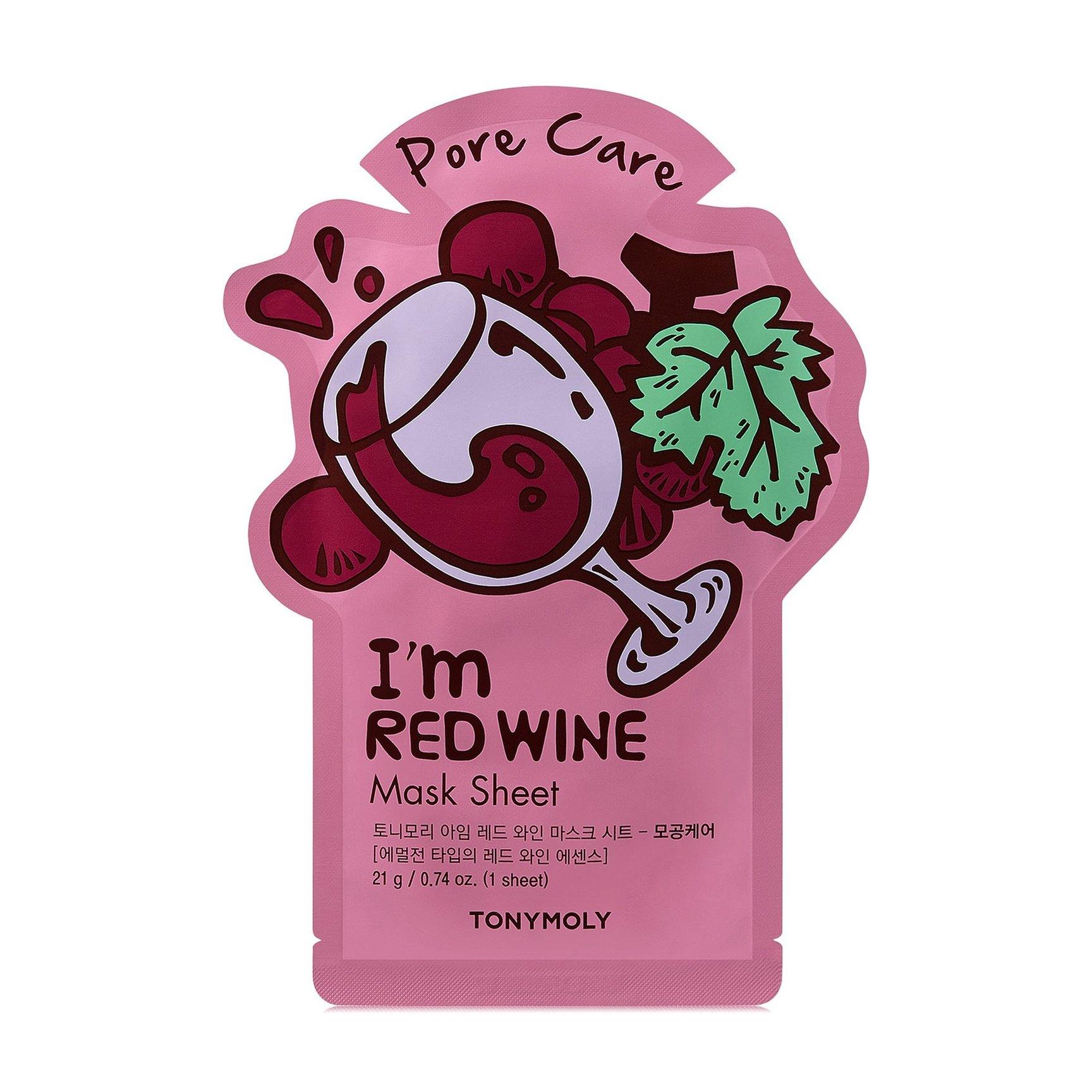 TONYMOLY I'm Red Wine Sheet Masks - Pore Care - Face Mask | Korean Skin Care